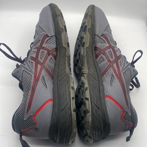 ASICS Gel-Venture Men’s Gray Red Sneakers Size 12 - Picture 8 of 9